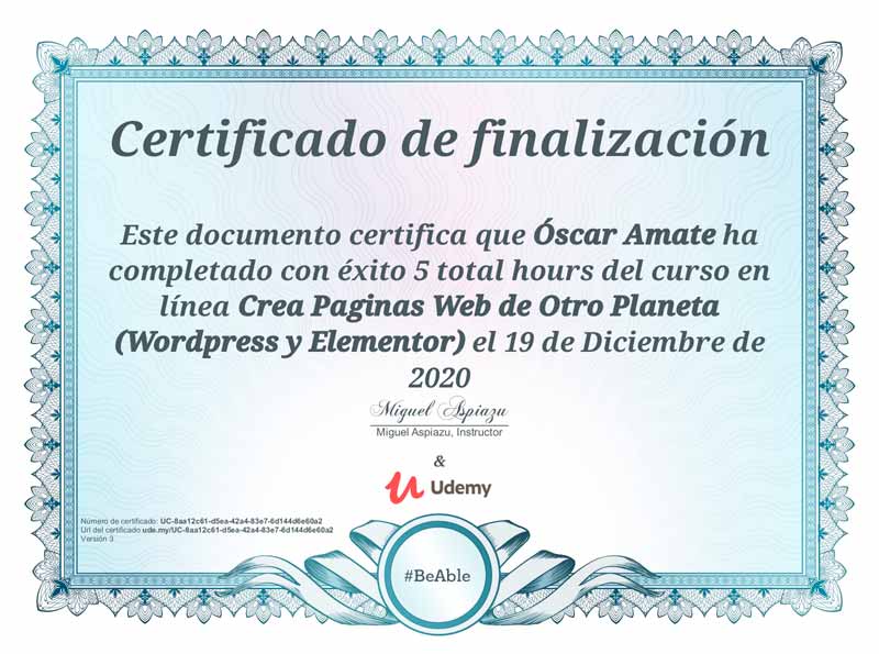 Crea Paginas Web de Otro Planeta (Wordpress y Elementor)